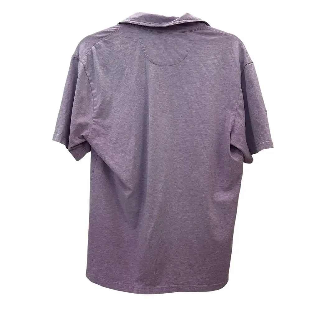 Johnny-o mens sz Medium polo shirt purple cotton preppy surf - Picture 2 of 7